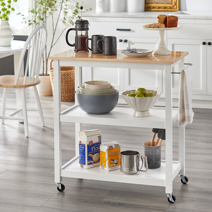 Simple Living Janelle Rolling Kitchen Cart