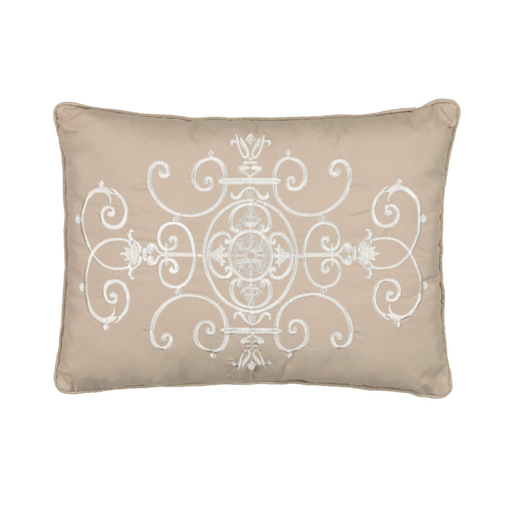 Vue Bensonhurst Modern Decorative Throw Pillow 13" x 18" Ivory