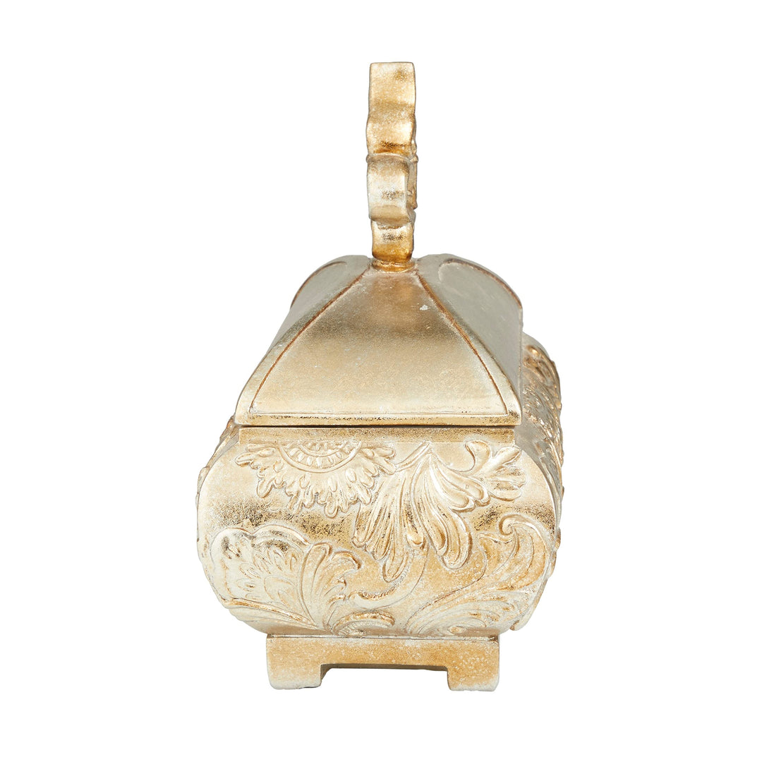 Gold Polystone Traditional Decorative Jar 10 X 11 7 Stoneware - Diamond Home USA