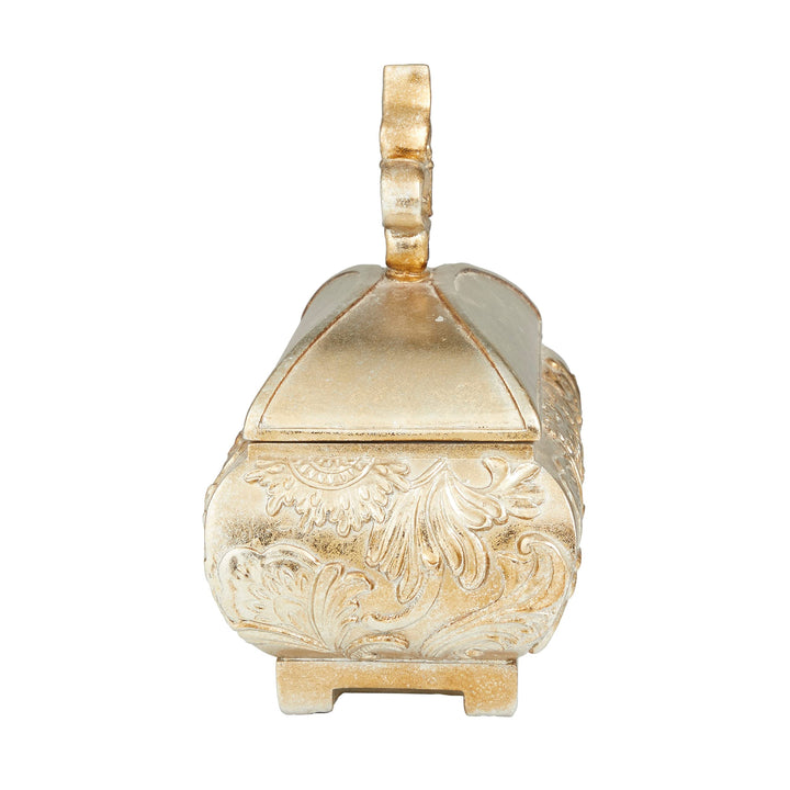 Gold Polystone Traditional Decorative Jar 10 X 11 7 Stoneware - Diamond Home USA