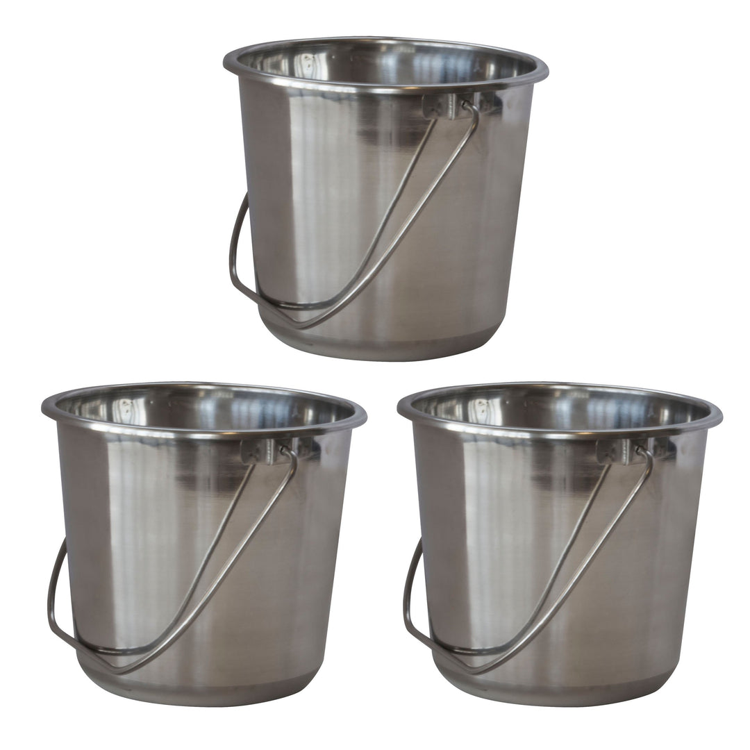 SSB132SET Small Stainless Steel Bucket Set - 3Piece