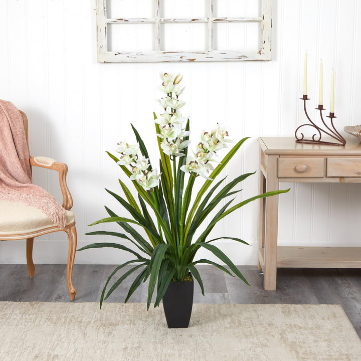 Nearly Natural 45in. Cymbidium Orchid Artificial Plant - Diamond Home USA