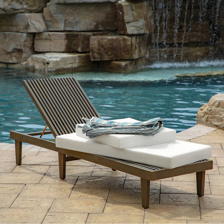 Arden Selections ProFoam Essentials Outdoor Chaise Lounge Cushion 72 x 21 French - Diamond Home USA