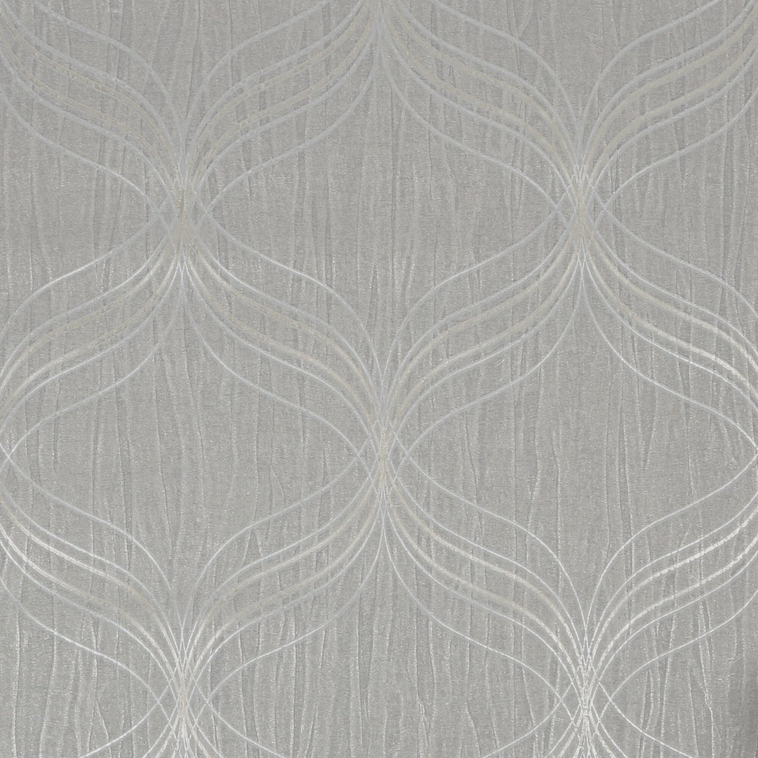 Optical Geo Silver Wallpaper Geometric Modern Contemporary Vinyl Removable - Diamond Home USA