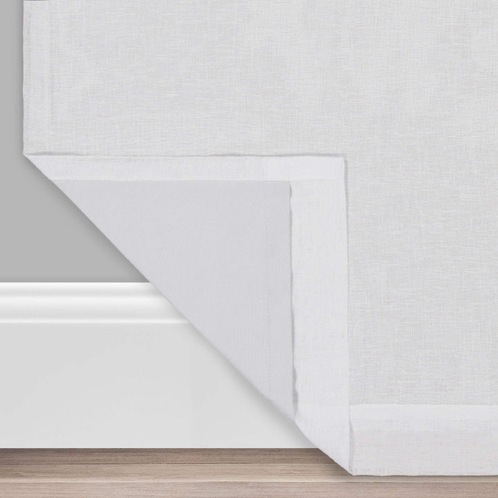 Eclipse Nora Solid Rod Pocket Curtains for Bedroom Single Panel 40 in x 84 in 108 Inches - White - Diamond Home USA