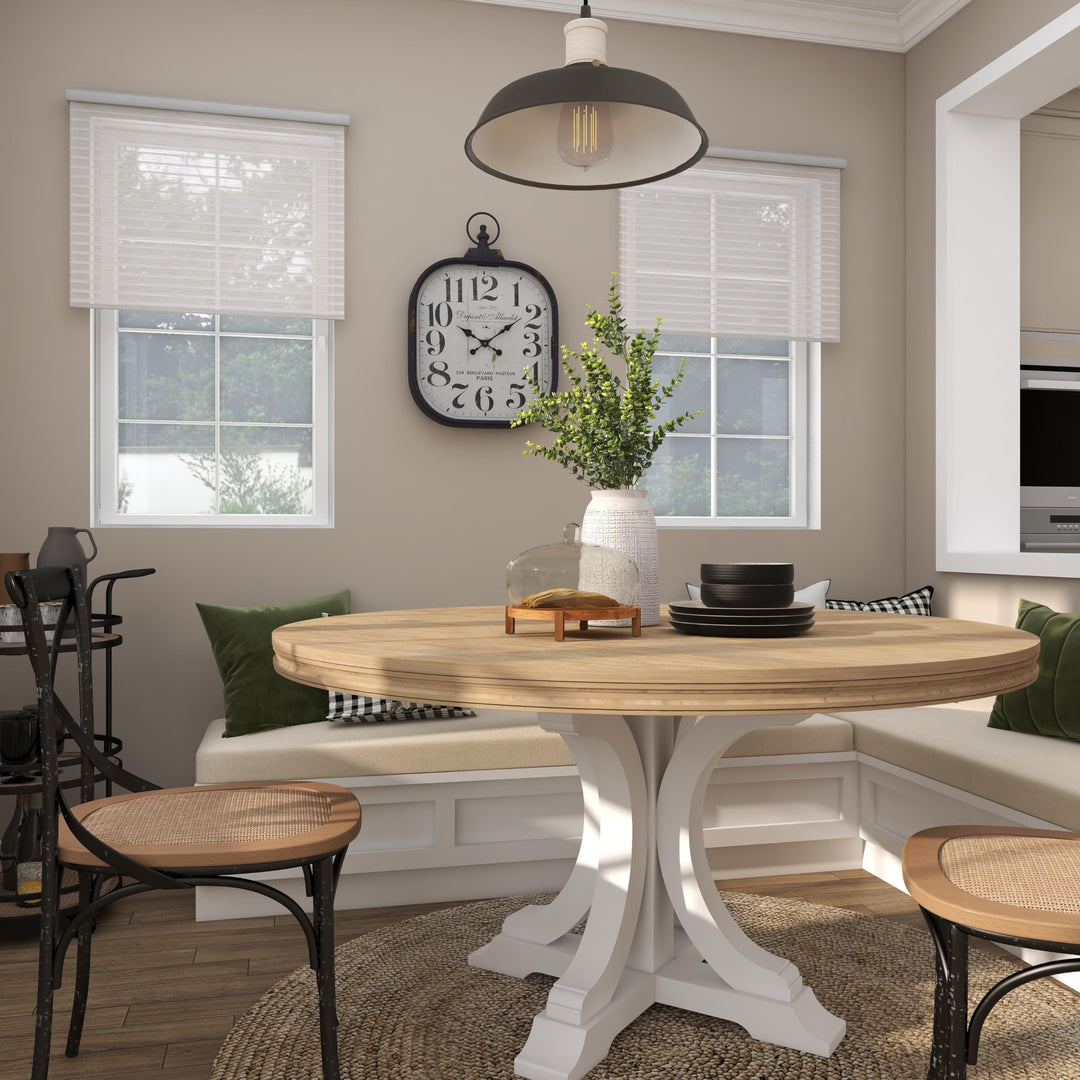 Brown Mango Wood Elevated Cake Stand with Glass Dome Cover - Diamond Home USA