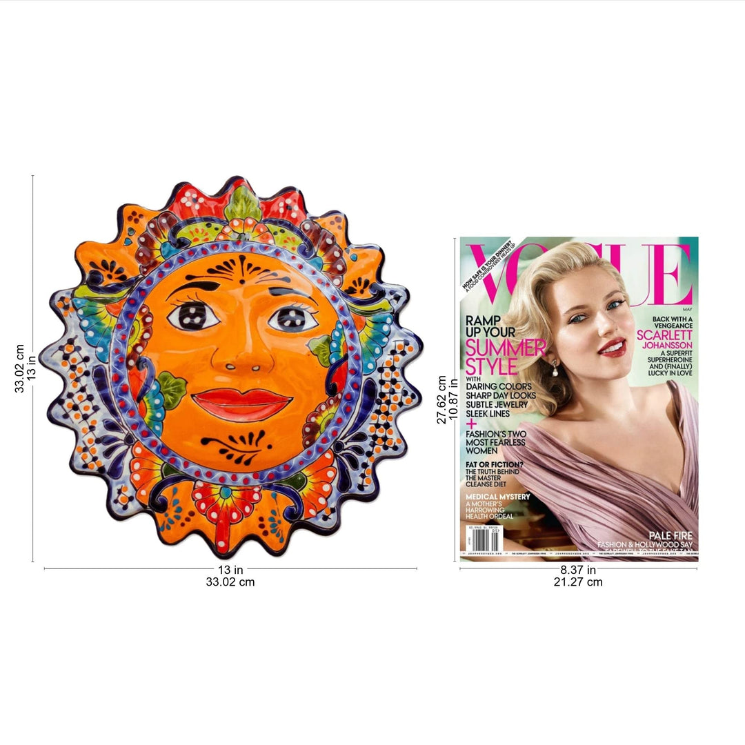 Ceramic Wall Sculpture 'Luz Del Sol' Multi Color Modern Contemporary Antique - Diamond Home USA