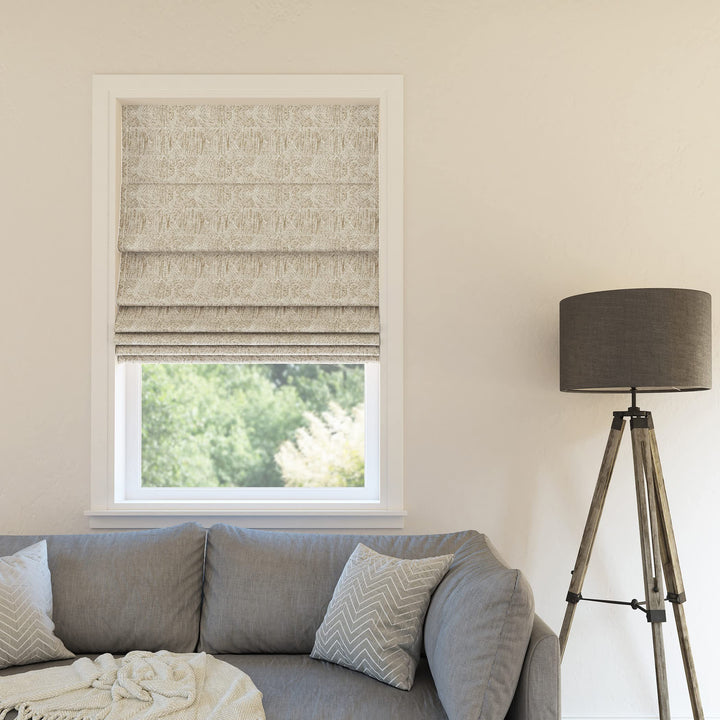 Sun Zero Tompkins Tonal Geometric Total Blackout Cordless Roman Shade 39" x - Diamond Home USA