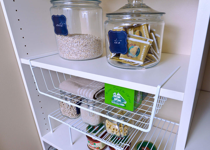 Organized Living Large Under-Shelf Basket - White - Diamond Home USA