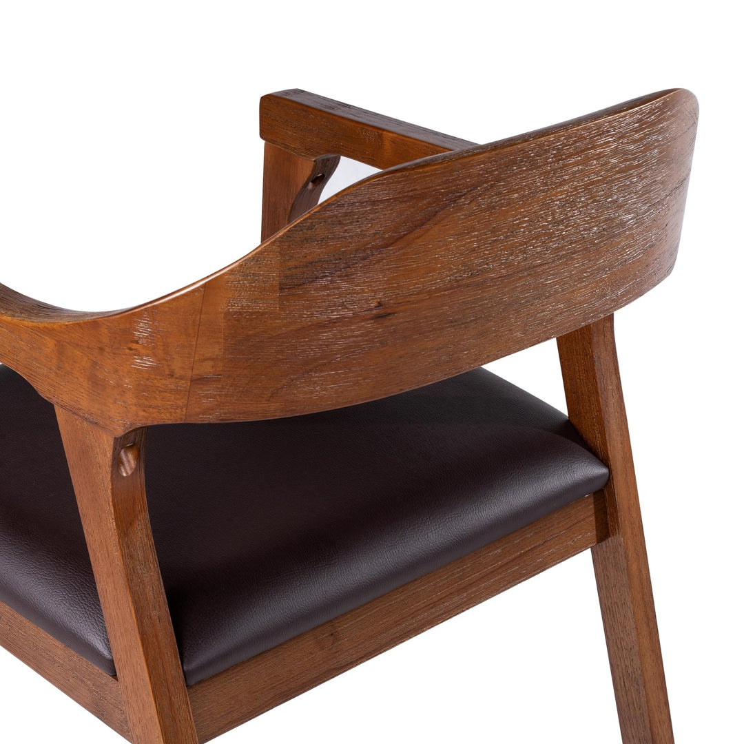 Boraam Rasmus Dining Armchairs-Set of 2 Brown/Chestnut Wire-Brush - Diamond Home USA