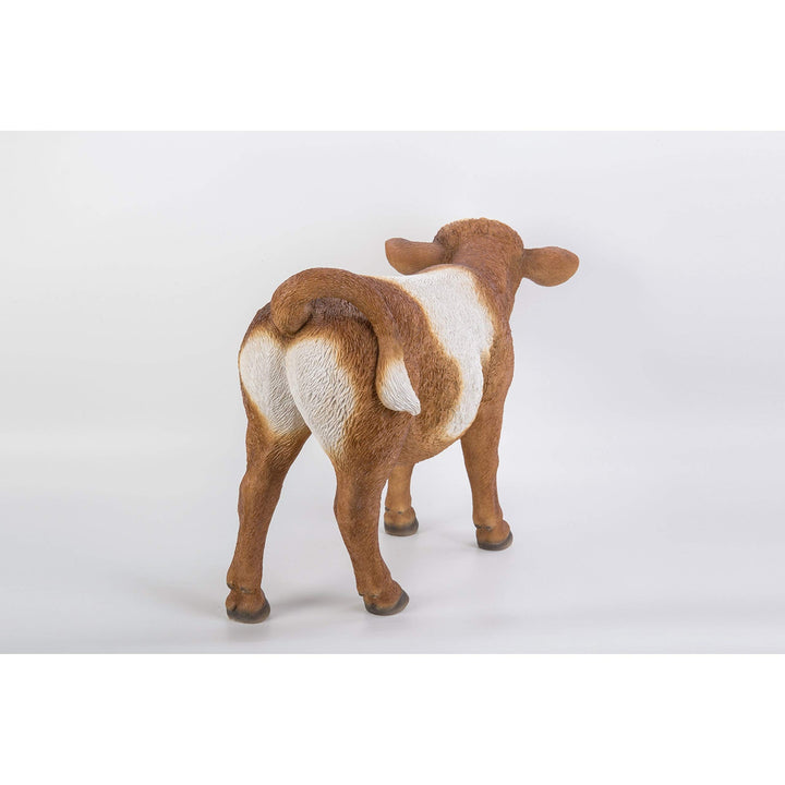 Brown Standing Cow Statue Polyresin - Diamond Home USA