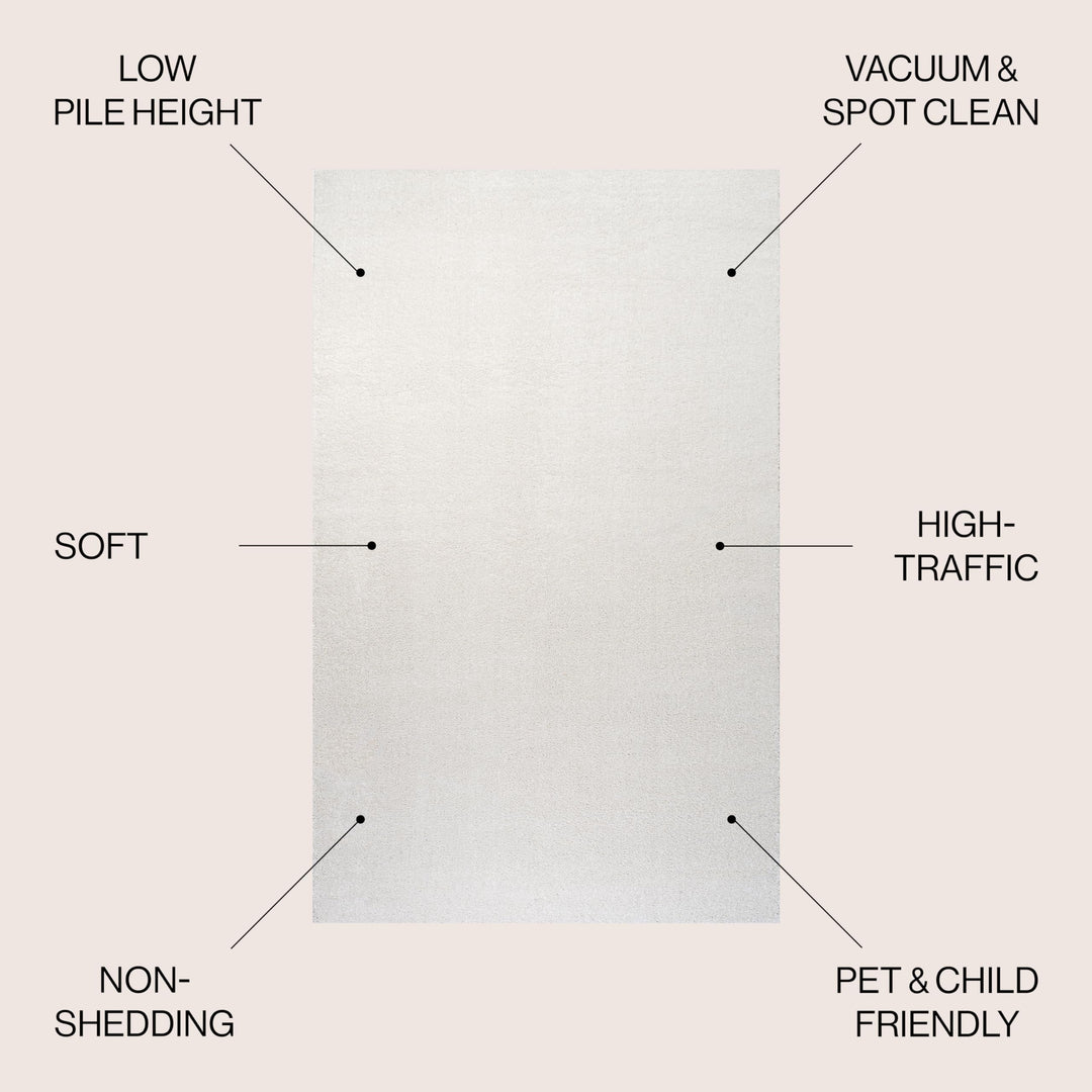 JONATHAN Y Tumbling Solid Low-Pile Area Rug