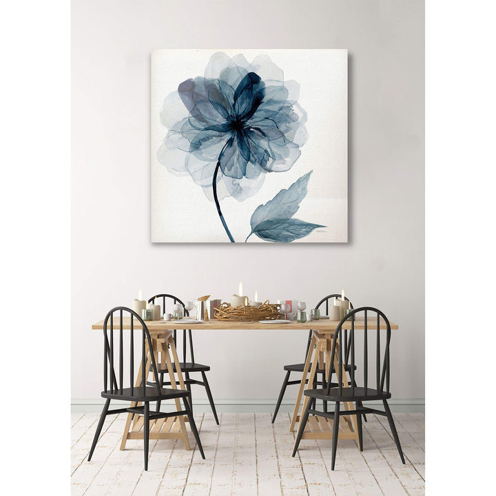 Wexford Home Indigo Bloom I -Gallery Wrapped Canvas - Yellow Blue Green red 32X32 - Diamond Home USA