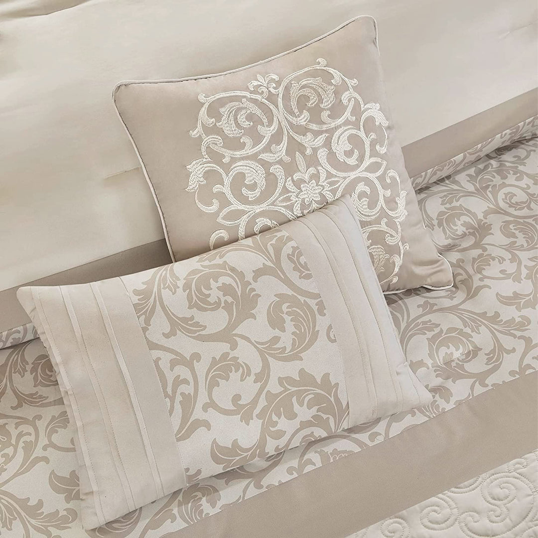 510 DESIGN Luxe Quilted Comforter Set Modern Transitional Design All Season Down