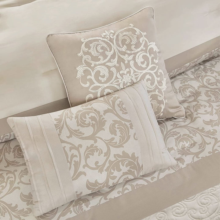 510 DESIGN Luxe Quilted Comforter Set Modern Transitional Design All Season Down