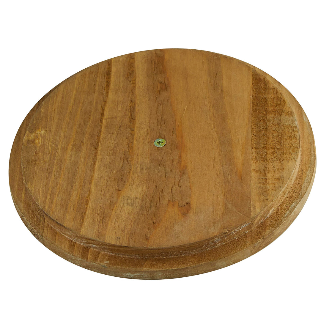 Round Distressed White Galvanized Metal Textured Canisters with Wood Lid Set - Diamond Home USA