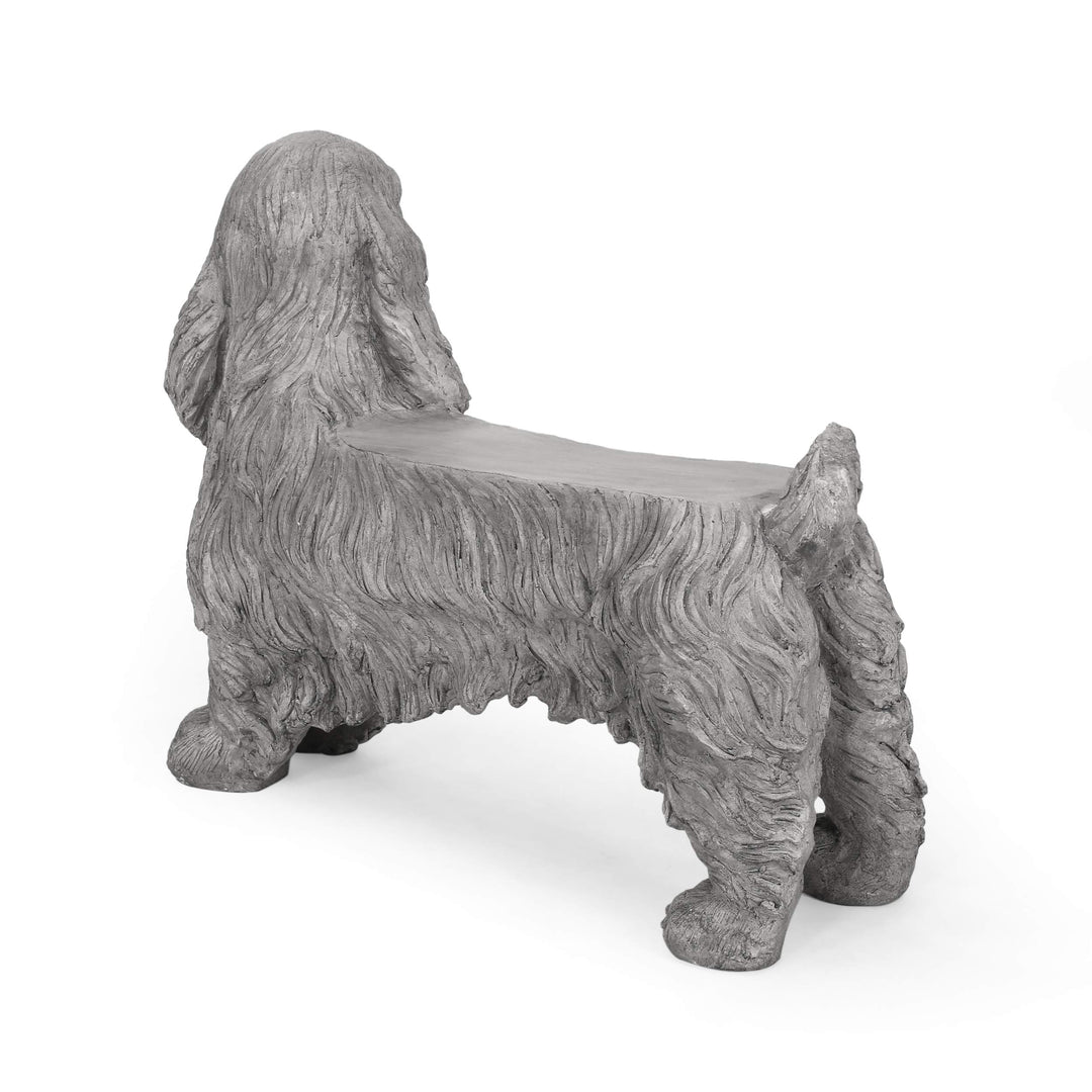 Christopher Knight Home Carlysle Bench Spaniel Dog Gray - Diamond Home USA