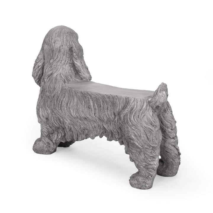 Christopher Knight Home Carlysle Bench Spaniel Dog Gray - Diamond Home USA