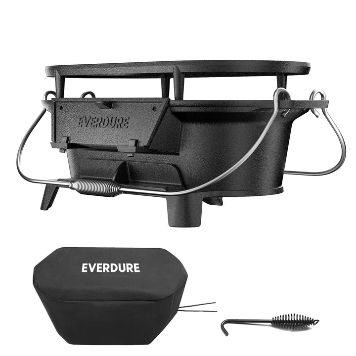 Cast Iron Grill And Cover Black Rust Resistant