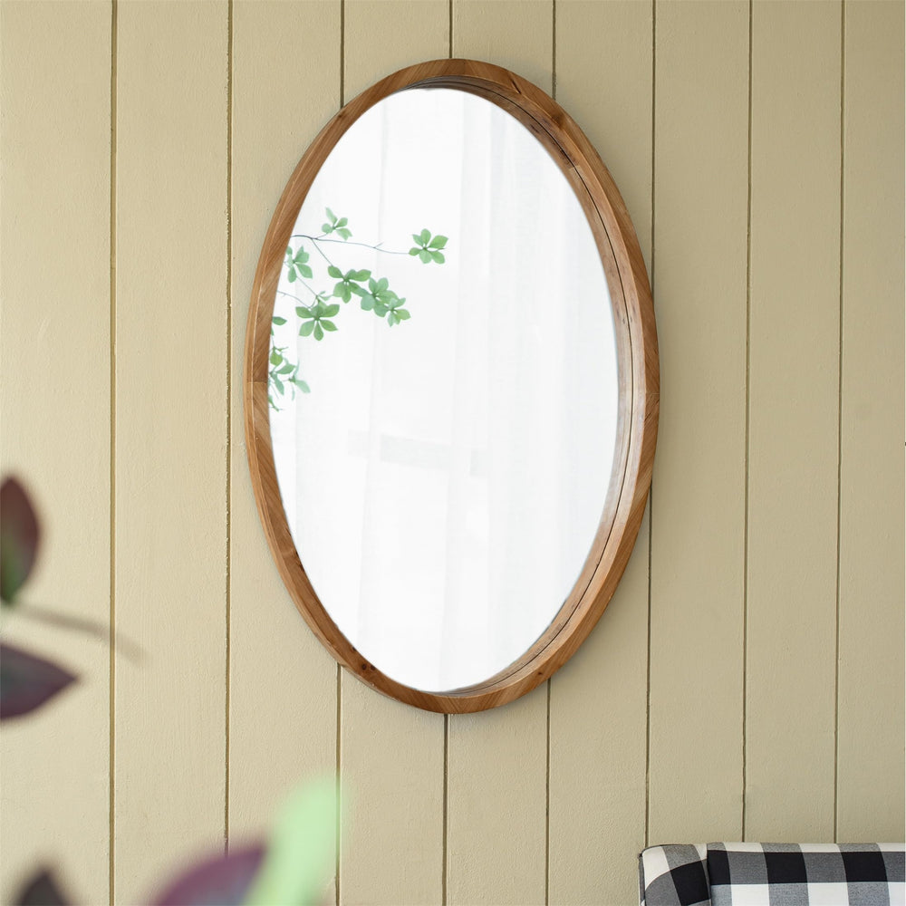 Wall Mirror with Wood Frame Brown - Diamond Home USA
