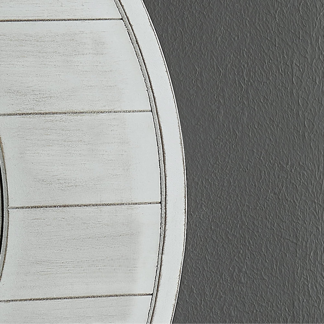 FirsTime & Co. Ellison Shiplap Accent Wall Mirror 27" Aged White - Diamond Home USA