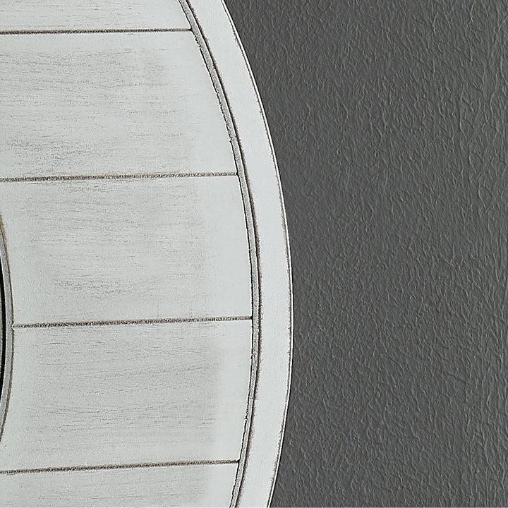 FirsTime & Co. Ellison Shiplap Accent Wall Mirror 27" Aged White - Diamond Home USA