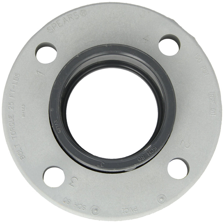 Spears 854-030 Glass-Filled PVC Pipe Fitting Van Stone Flange Class 150 Schedule - Diamond Home USA
