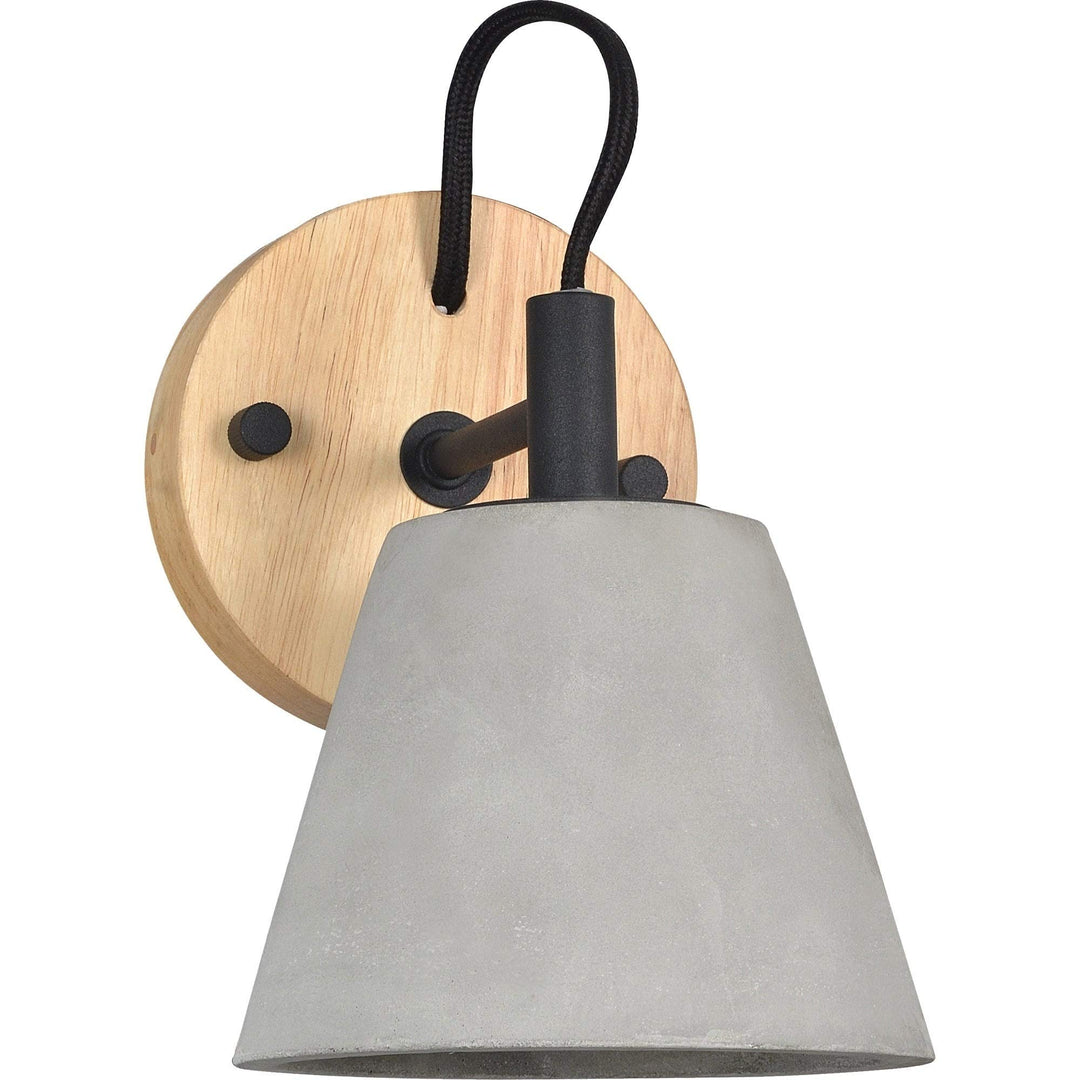 Turtle Bay Wall Sconce - Black Traditional Concrete Bulbs Included