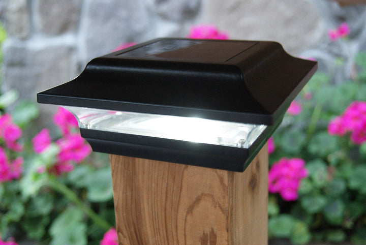 Classy Caps SL211B 4x4 Imperial Solar Post Cap - 2 Pack/Black - Diamond Home USA