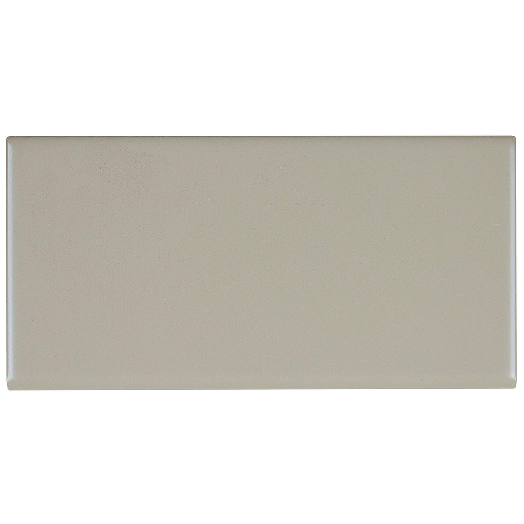 Sophisticated 4x8-inch Glazed Ceramic Bullnose in Matte Architectural Gray - 4x8 - Diamond Home USA