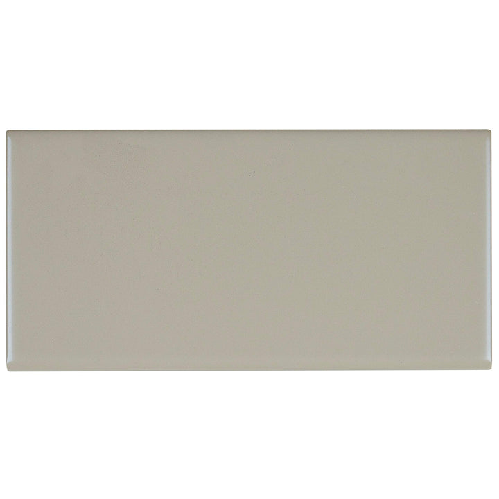 Sophisticated 4x8-inch Glazed Ceramic Bullnose in Matte Architectural Gray - 4x8 - Diamond Home USA