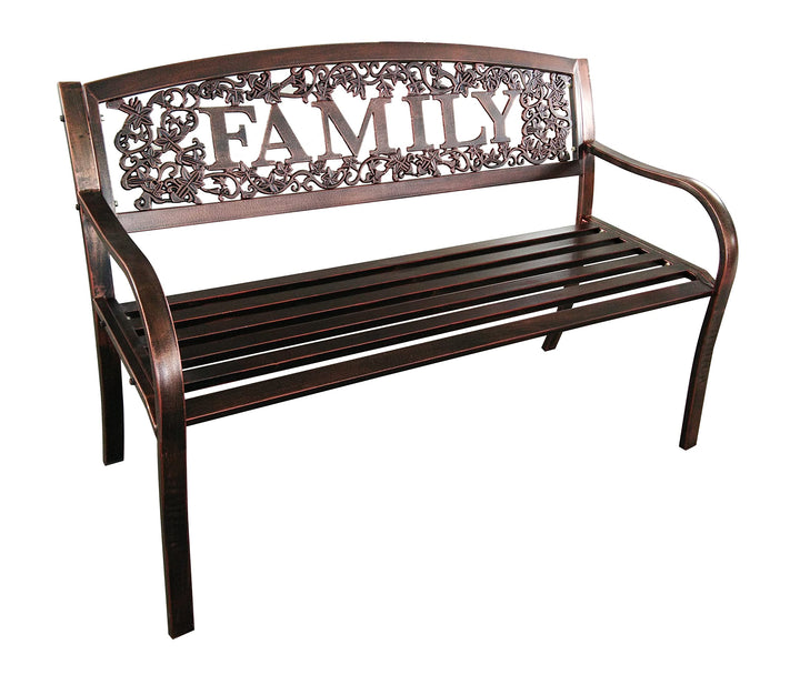 Leigh Country Family Metal Bench Bronze - Diamond Home USA