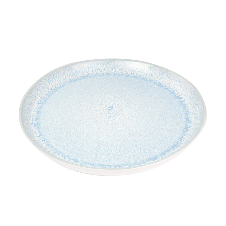 16 Piece Stoneware Dinnerware Set in Blue Solid Casual Round Microwave Safe - Diamond Home USA