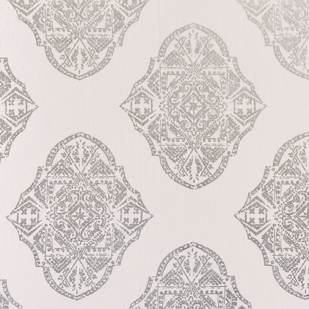 Exclusive Home Augustus Metallic Light Filtering Grommet Top Curtain Panel 54X108 - Off-White