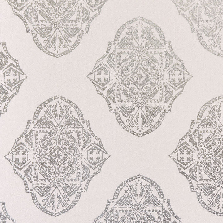 Exclusive Home Augustus Metallic Light Filtering Grommet Top Curtain Panel 54X108 - Off-White