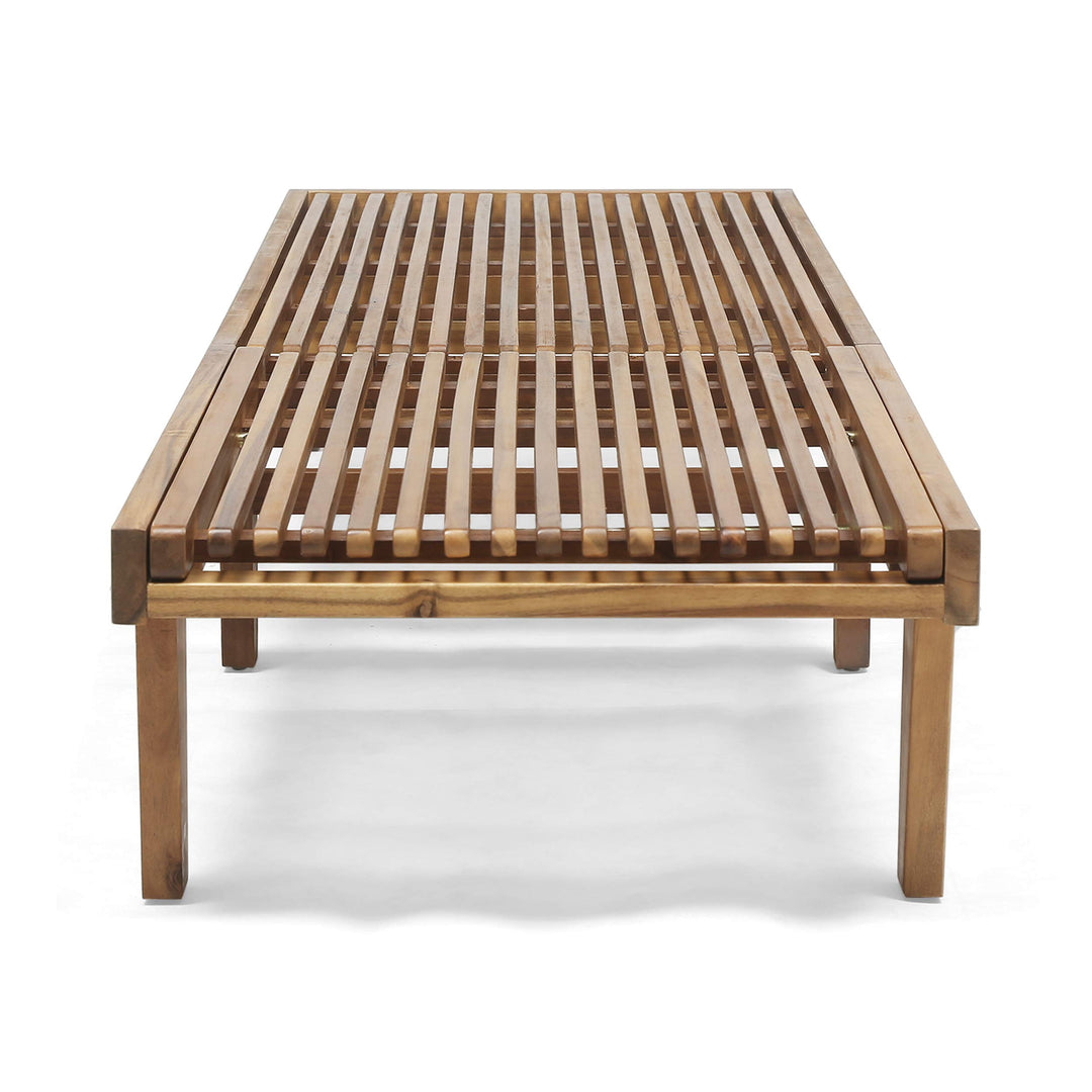 Christopher Knight Home Addisyn Outdoor Wooden Chaise Lounge Teak Finish - Diamond Home USA