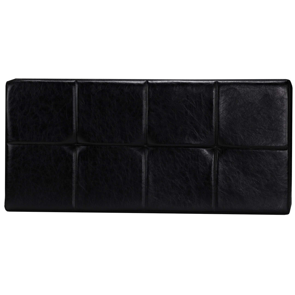 Metal Entryway Black X-Bench/Ottoman Silver Solid Modern Contemporary Faux - Diamond Home USA