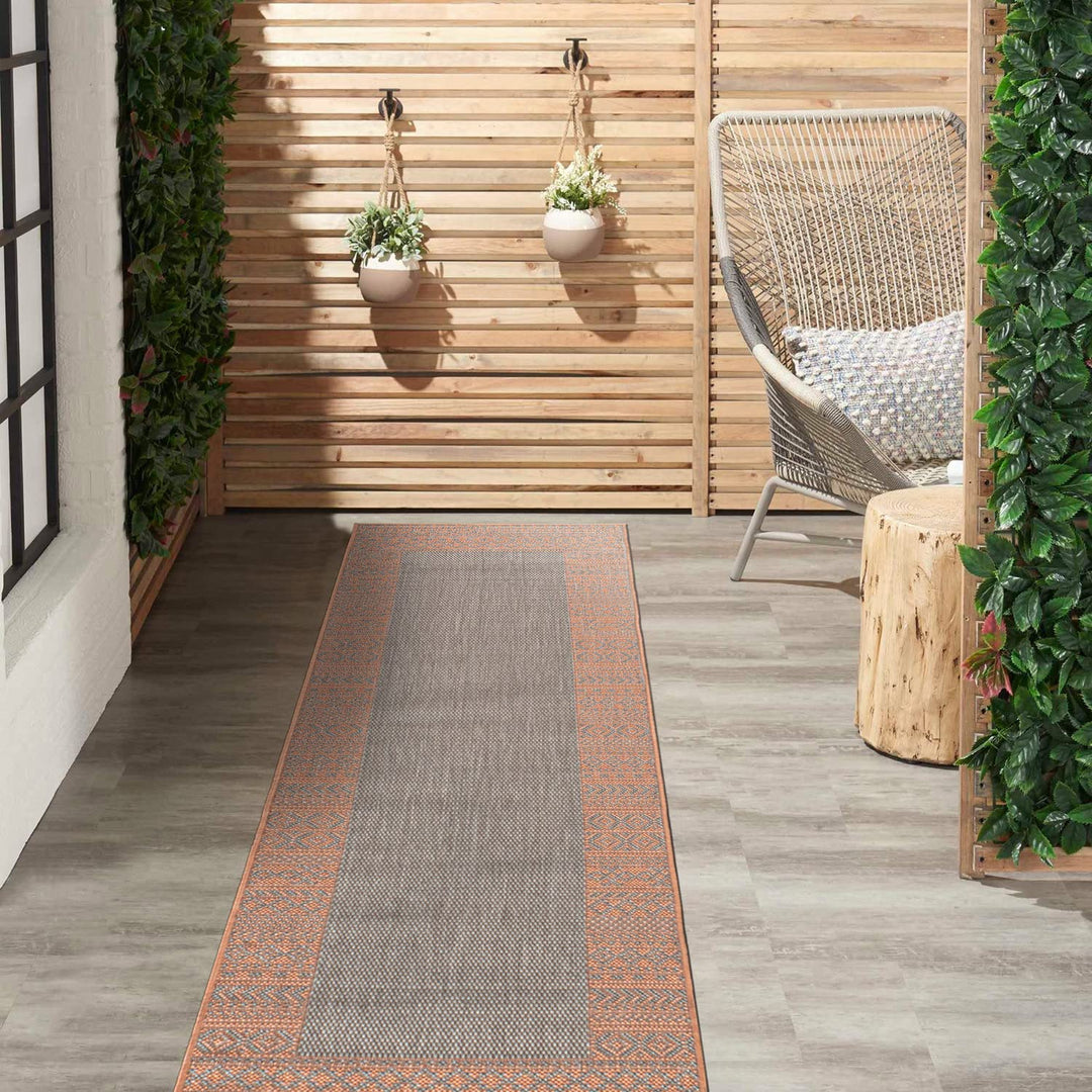 Rugshop Bohemian Bordered Flatweave Non-Shedding Backyard Patio Deck - Diamond Home USA