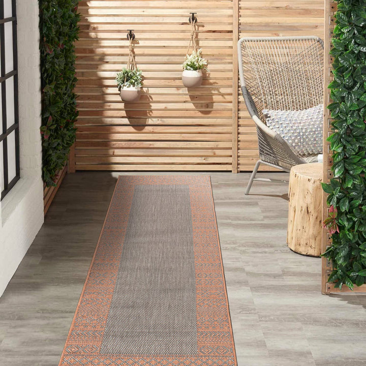 Rugshop Bohemian Bordered Flatweave Non-Shedding Backyard Patio Deck - Diamond Home USA