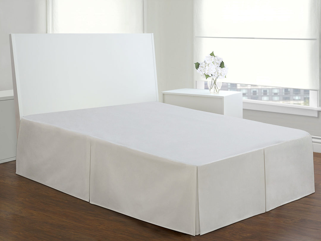 Fresh Ideas Bedding Tailored Bedskirt Classic 14” Drop Length Pleated Styling -