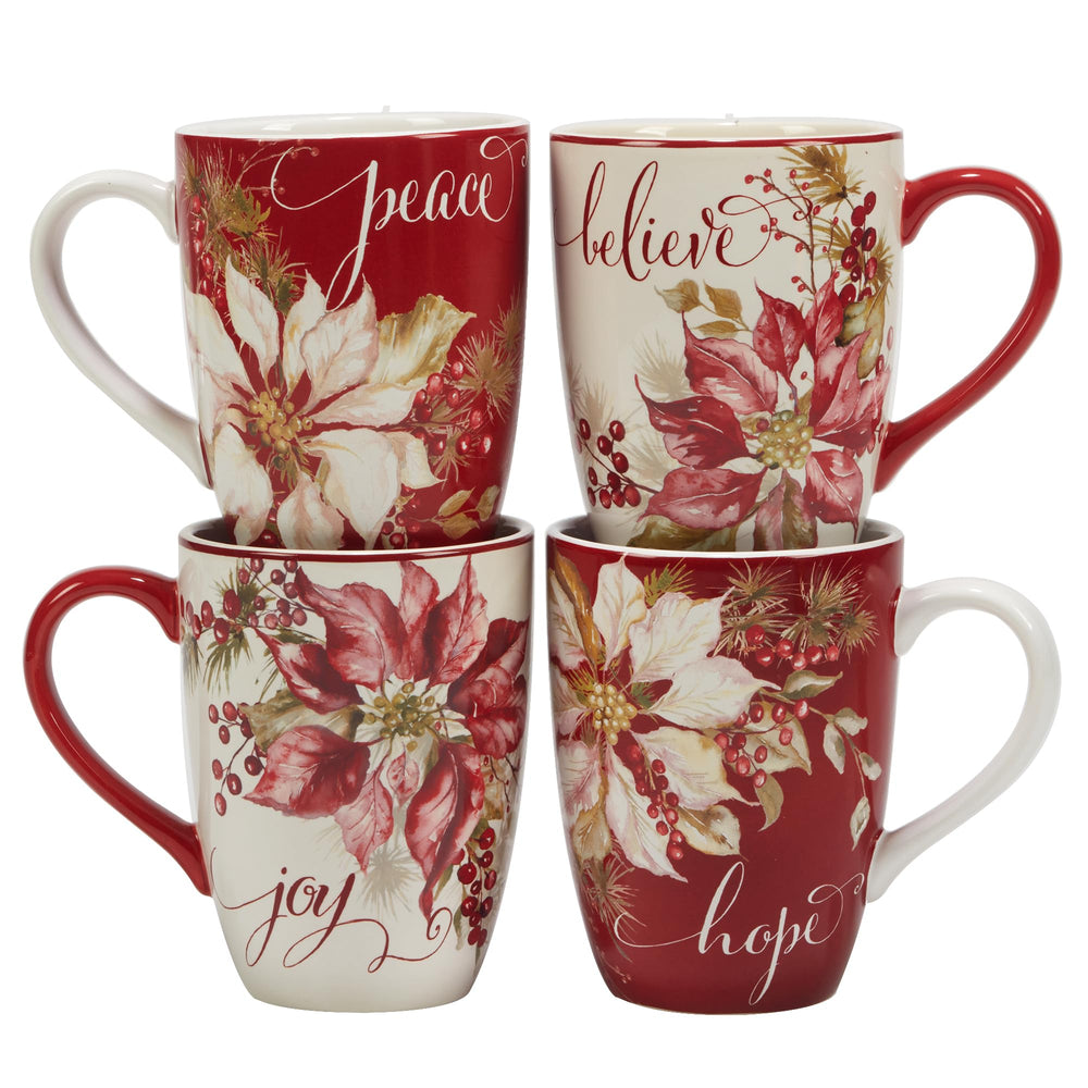 Certified International Winters Joy 16 Piece Dinnerware Set Service for 4 - Diamond Home USA