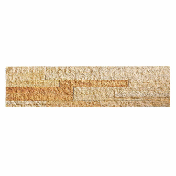 ACP Aspect 5.9-inch x 23.6-inch Golden Sandstone Peel and Stick Stone Backsplash 6 x 24