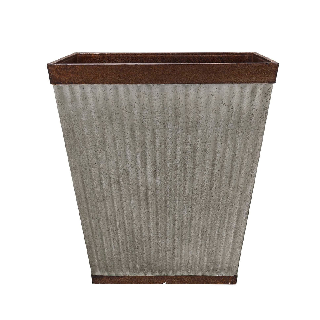 Southern Patio 10" Westlake Indoor/Outdoor Pleated Planter with Galvanized