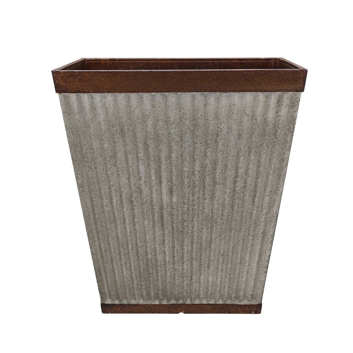 Southern Patio 10" Westlake Indoor/Outdoor Pleated Planter with Galvanized