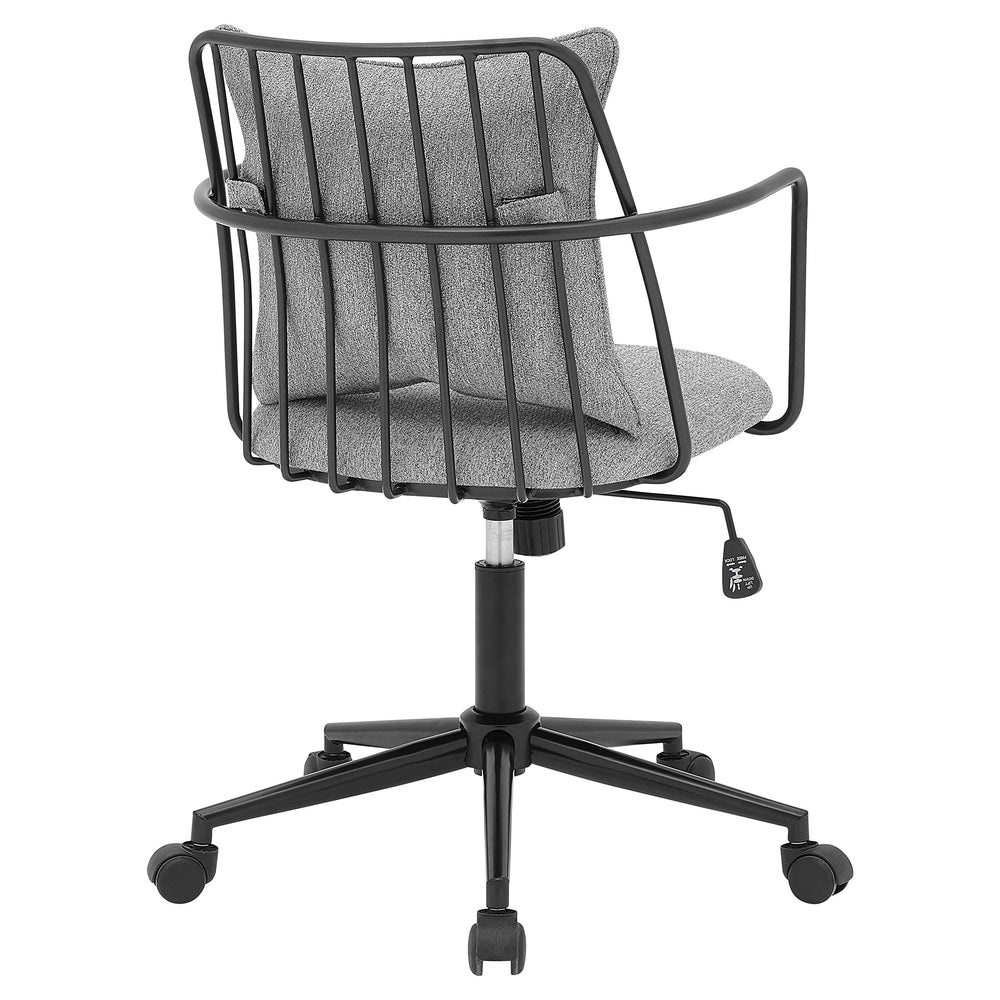 npd furniture and more Edison KD Fabric Office Chair Gray Grey - Diamond Home USA