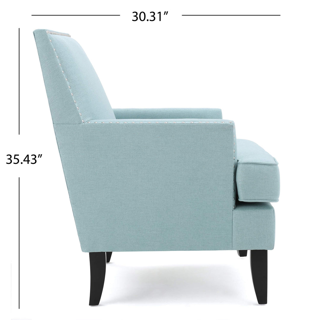 Christopher Knight Home Tilla Fabric Club Chair Light Blue 29.13D x 30.31W x . - Diamond Home USA