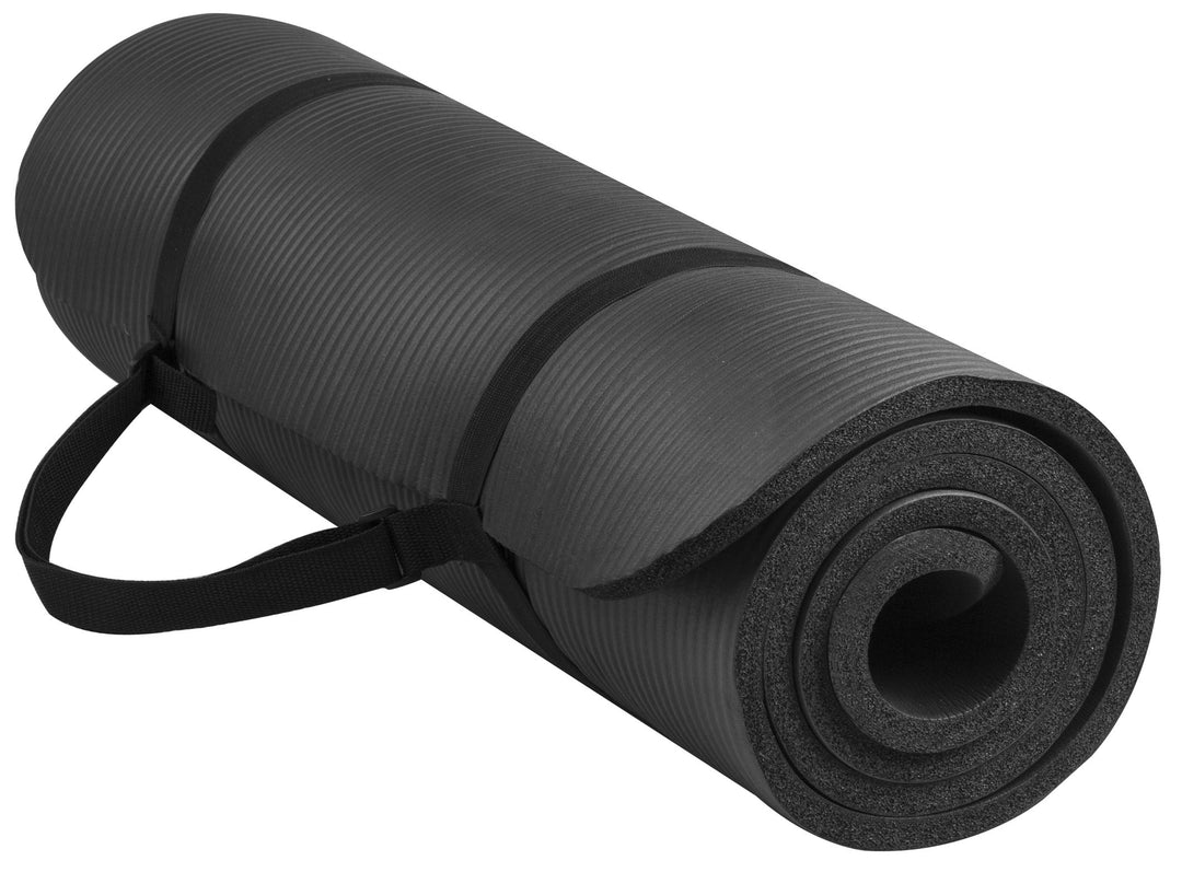 Signature Fitness All Purpose 1/2-Inch Extra Thick High Density Anti-Tear Black