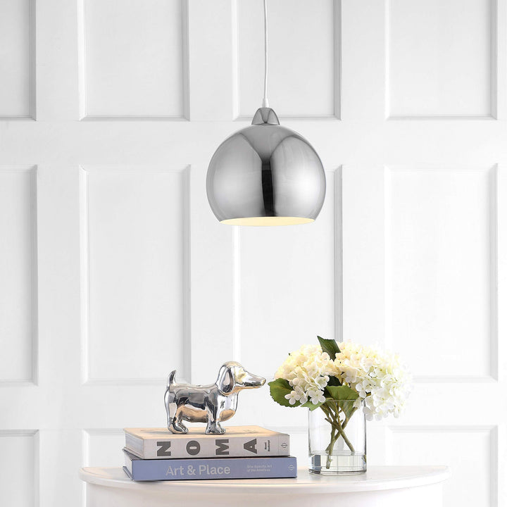 Lighting Adjustable 1-Light Led Chrome Pendant Industrial Modern Contemporary - Diamond Home USA