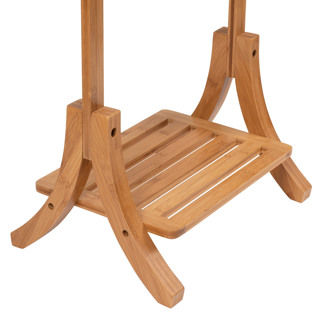 Organize It All Freestanding Bamboo Towel Rack|3 Tier Bars|Bathroom - Diamond Home USA