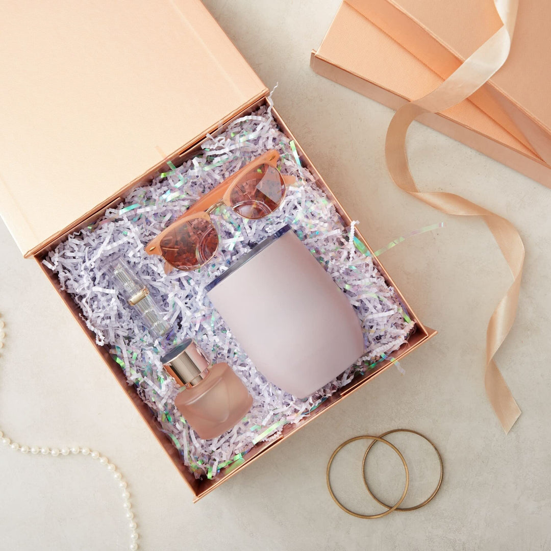6 Pack Square Magnetic Gift Box with Lid 10x10x4 Groomsmen and Bridesmaid - Diamond Home USA